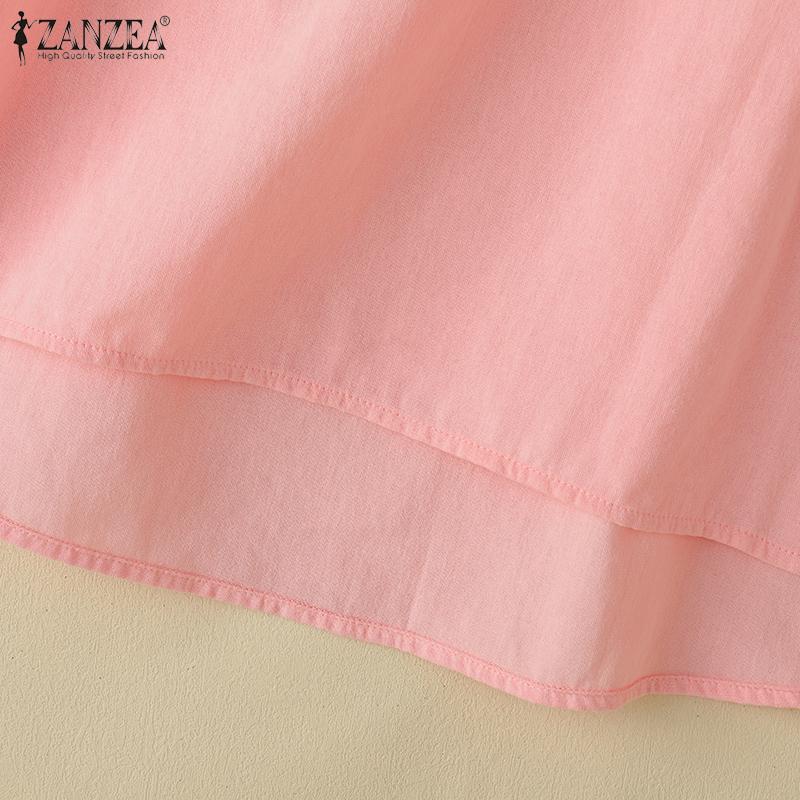 ZANZEA Women Summer Casual Round Neck Loose Sleeveless Tank Tops