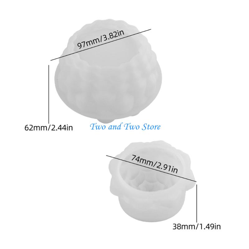 HX6F Creative Pinecone Design Silicone Mould Set For Crafting Unique Resin Storage Container With Cover