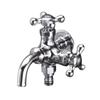 KVK Outdoor Two-Port Horizontal Faucet with Hose Connection Nipple (for Cold Climates) K124CSPZ