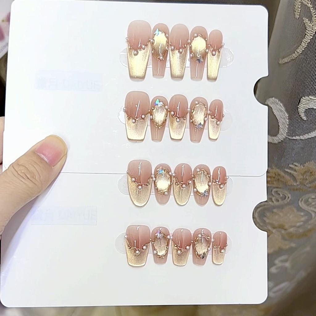 Pure Hand-made Phototherapy Wears Armor-smile Flower Water Moon Finished Product Reusable Nail Art Patches