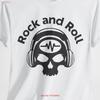 Rock And Roll Skull T Shirt Music Lover Perfect For Concerts S Musicians Casual Outfit Festivals Fashion Vintage