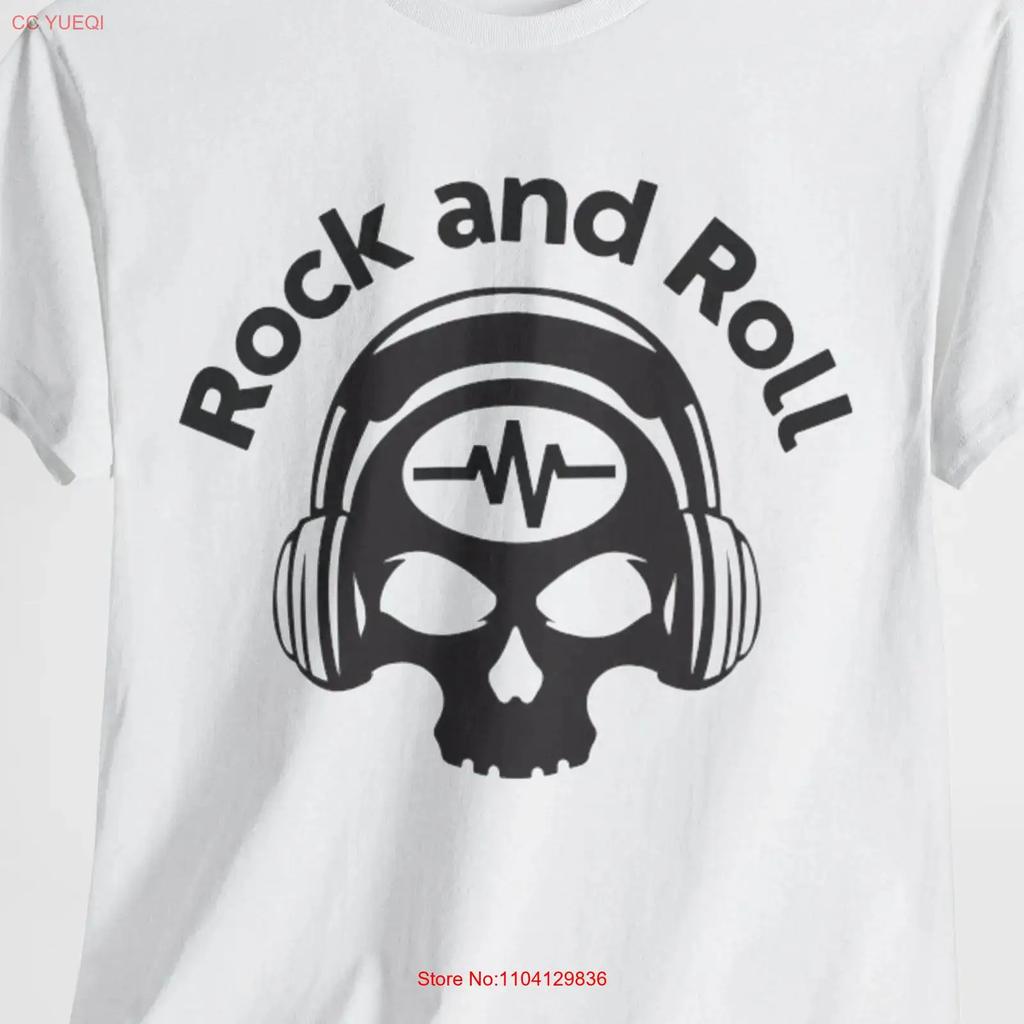Rock And Roll Skull T Shirt Music Lover Perfect For Concerts S Musicians Casual Outfit Festivals Fashion Vintage
