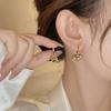 New Chinese Style Simple Natal Year Zircon Pony Earrings Earrings Fashionable and Exquisite Versatile Earrings Women