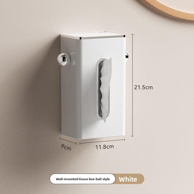 Wall Mounted Tissue Box With Waterproof Material For Bathroom And Kitchen Use