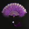 Lolita Fan Feather Net Red Retro Style for Cheongsam Dance Catwalk Court Fairy Girl Fan