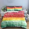 Happy Birthday Rainbow Bedding Bedding Duvet Cover Set Duvet Cover Pillowcases (1 * Duvet Cover 2 * Pillowcases, without duvet insert)