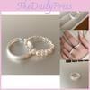 Stylish Korean Inspired Adjustable Pearl And Silver Ring For Women Modern Fashion 2023 Jewelry