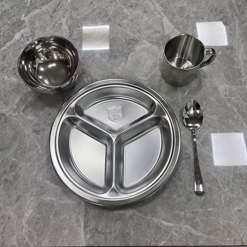 Abay Stainless Steel Divided Lunch Plate