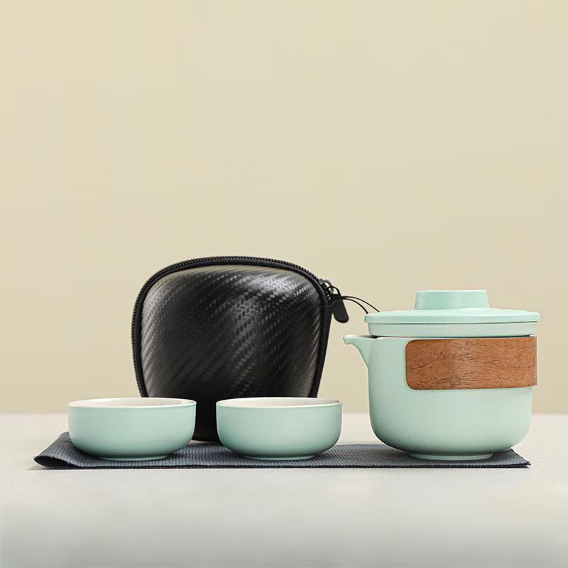 

Portable Ceramic Kung Fu Travel Tea Set