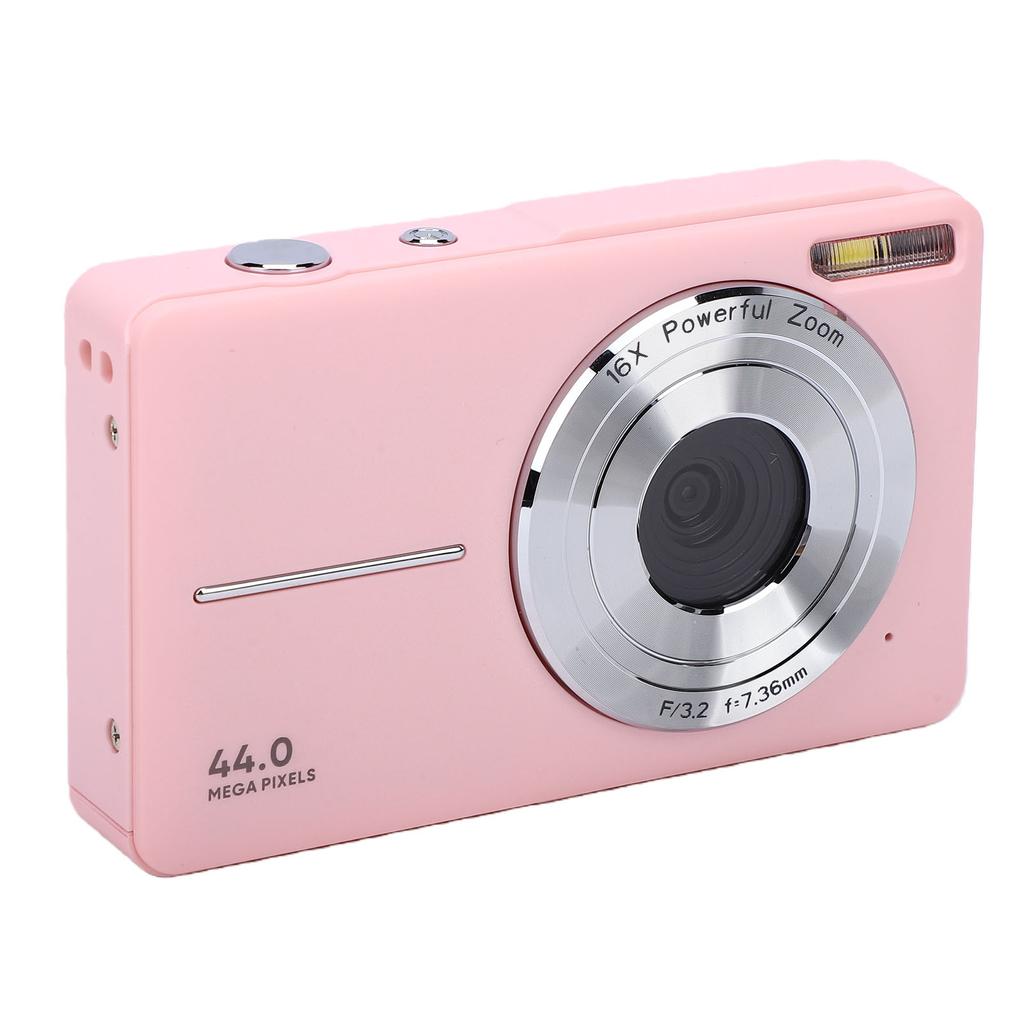 FHD 1080P Digital Camera 44MP 16X Zoom Anti Shake Portable Camera with 2.4inch Screen Smile Detection for Boys Girls