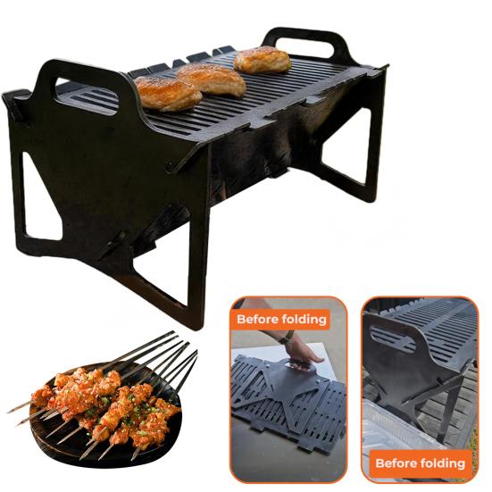 Yousheng Schlitzgrill Zusammenklappbarer BBQ-Grill Werkzeugloser Aufbau Tragbare Campinggrills für Camping Tailgating Wohnmobil Kochen im Freien