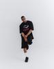 ROUGH ATHLETIC Dynamic Symbol Logo Oversized T-Shirt - Black
