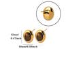 Oval Pearl‑Amber‑Stone 18K Gold‑Plated Stud Earrings, Versatile Women Ear Jewelry