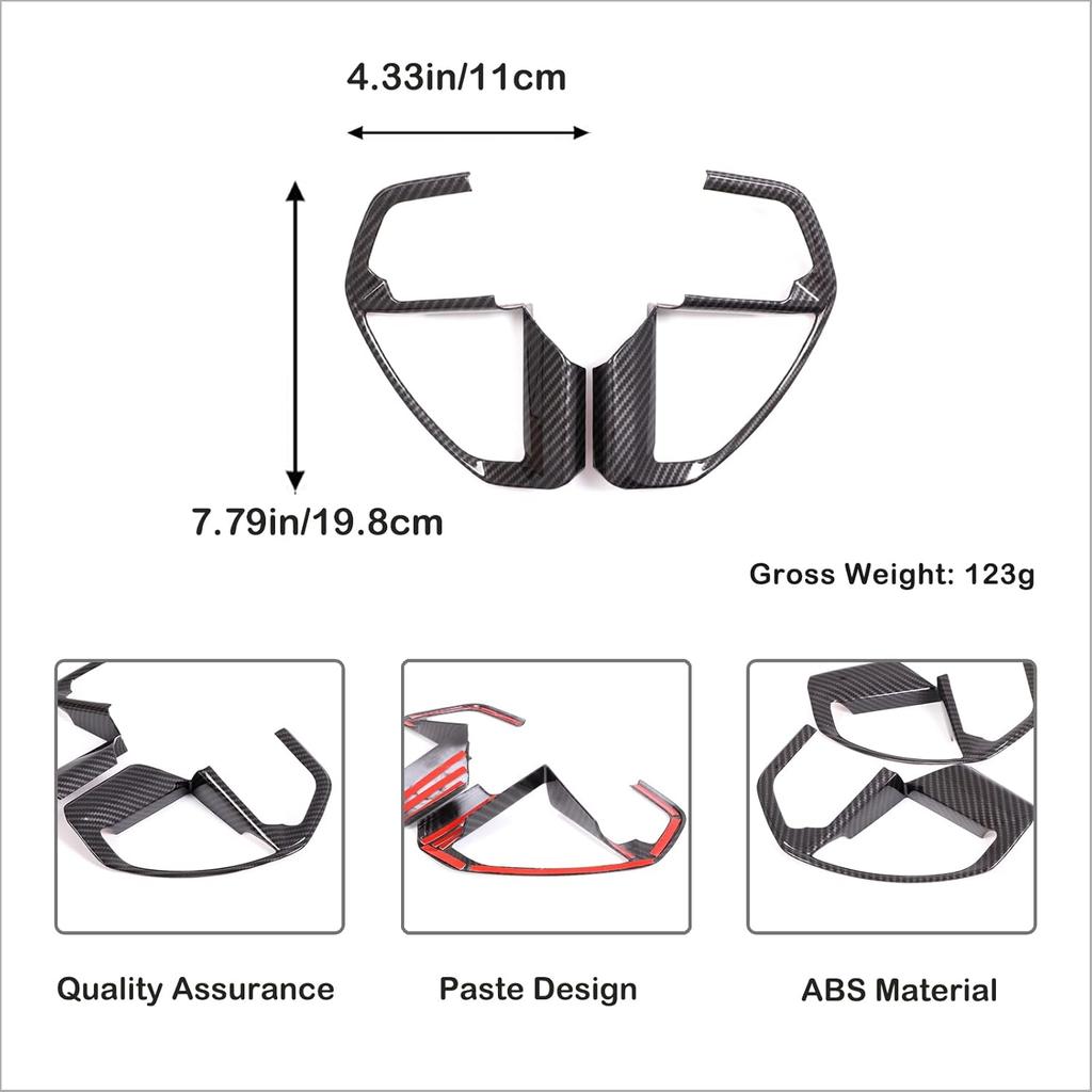 Aungy Center Console Steering Button Panel Trim Cover Compatible With Toyota Tundra/Sequoia -2025 Tacoma 2024+ Central Control Steering Panel