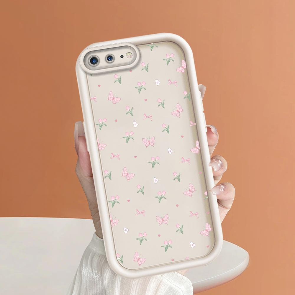 Sommer Schmetterlinge Floral Handyhülle für iPhone Samsung Galaxy Xiaomi Redmi POCO HUAWEI Honor Stoßfest Gummi Weich Flexibel Hülle