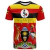 Grafická trička s vlajkou Ugandy pro muže Znak Ugandy Národní den Krátký rukáv Oversized tričko Topy Pánské sportovní tričko Oblečení