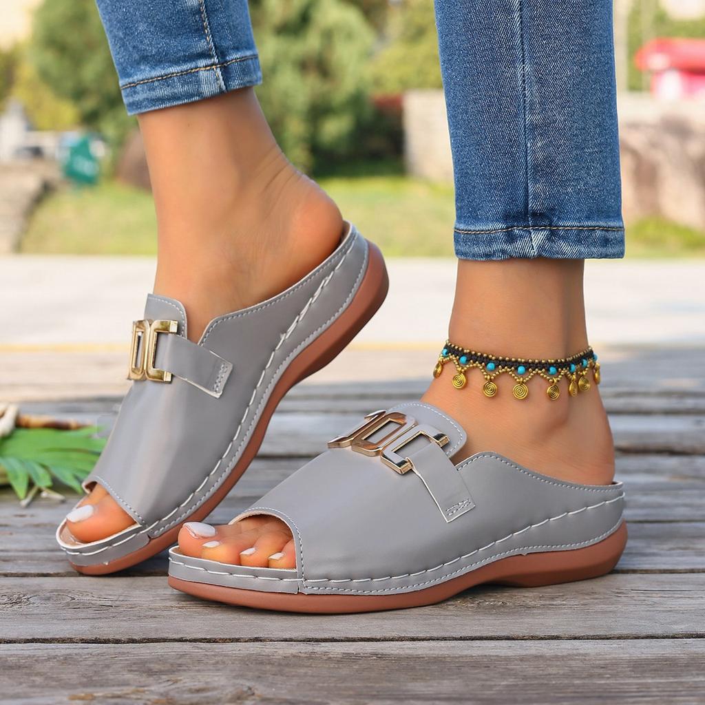 Large Size Sandals - New Round-toe Casual Slip-on Shoes