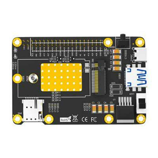 

Raspberry Pi M.2 Expansion Board for 4G/5G/LTE, GSM/GPRS/EDGE, compatible with RM500/SIM8200.