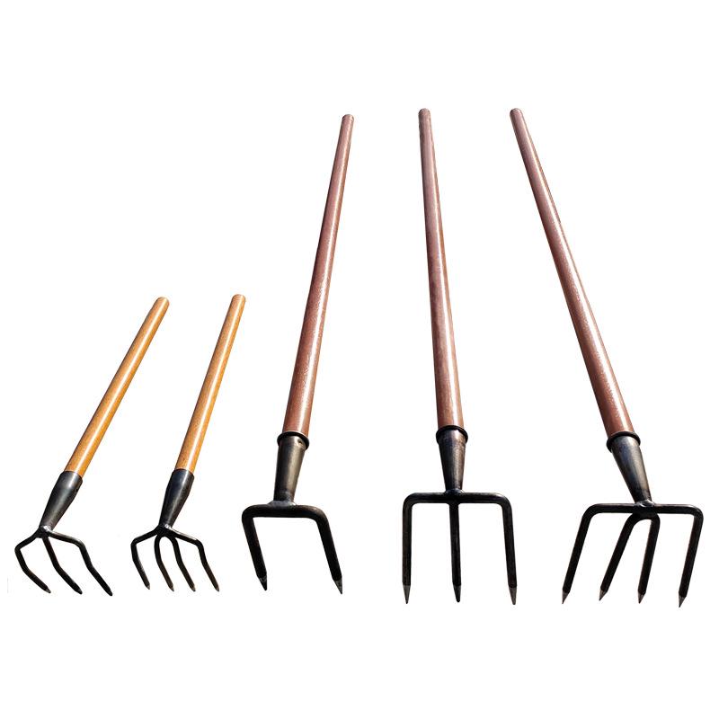 Multi-Tooth Steel Rake for Clamming, Soil Cultivation, Sweet Potato & Peanut Digging, Weeding, and Household Use