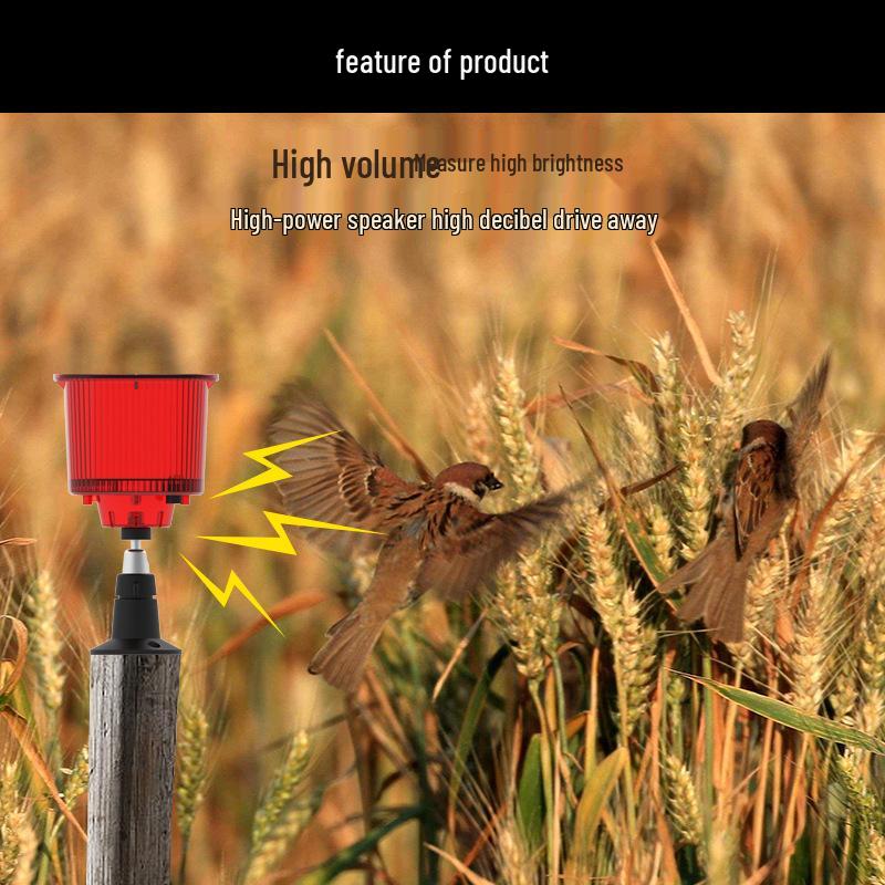 Solar Animal Repellent: Light, Sound, and Timer Alarm for Protecting Rice Fields and Orchards