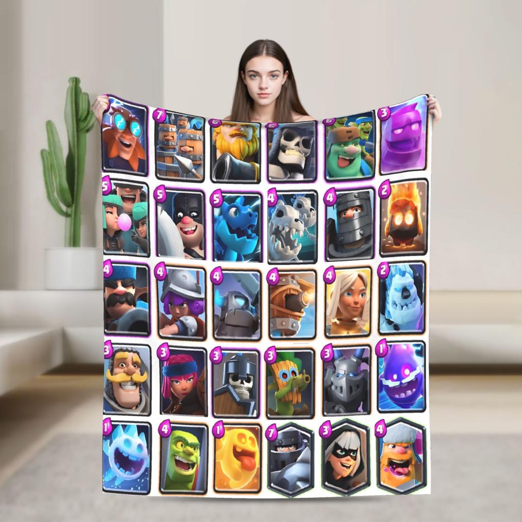 Clash Royale Spieldecke Flanell Tolle Atmungsaktive Decke für Bettüberwurf Herbst/Winter