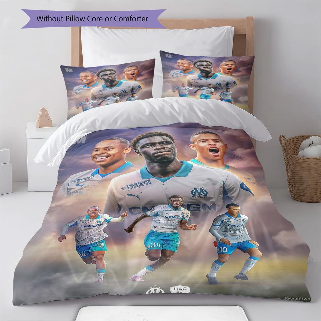 Marseille Pattern Bedding Quilt Set Quilt Cover Pillowcase Home Decoration Birthday Gift (1 * duvet cover + 2 * pillowcase, without core)