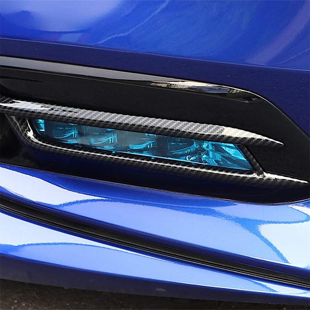 2x Car Front Fog Lamp Light Cover Trim Carbon Fiber Style For 18-20 Honda Accord