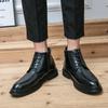 Luxury Brand Leather Shoes Men Boots Winter Formal Leather Oxfords Shoes Dress Boots Chelsea Commercial Affairs Ankle Boots Men