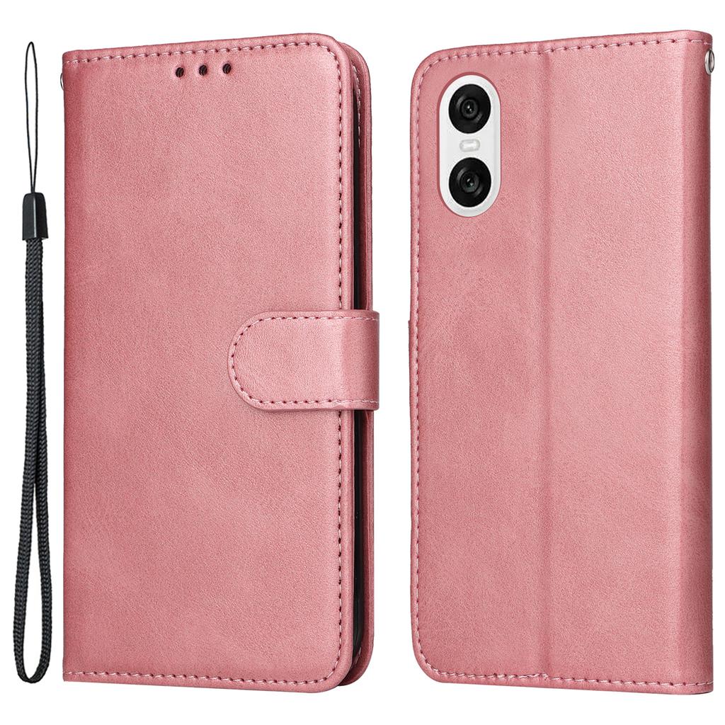 Etui dla Sony Xperia 10 VI Skóra o fakturze cielęcej portfel przegródki na karty odporne na upadki etui na telefon