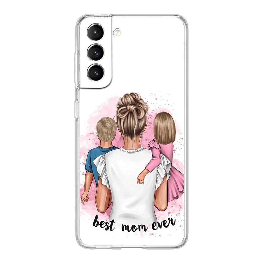 Phone Case For Samsung Galaxy S24 Plus S23 S22 S21 S20 FE Ultra 5G S10 S10E S9 Soft Clear Silicone Cover Baby Girl Mom Family