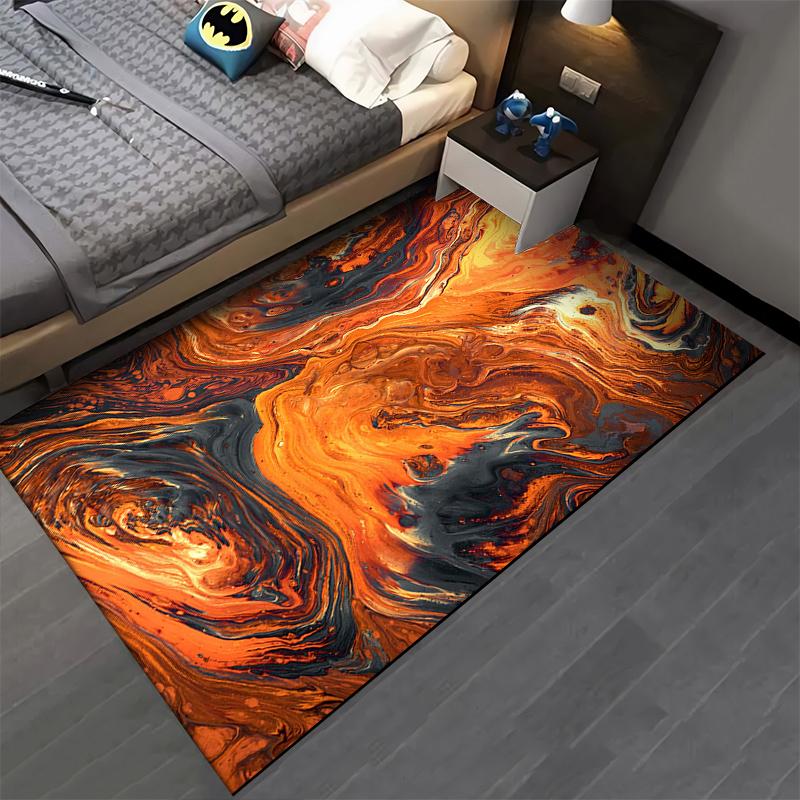 Vibrant Abstract Art Rug for Stylish Decor Suitable for use as an anti-slip game mat for living room and bedroom sofas