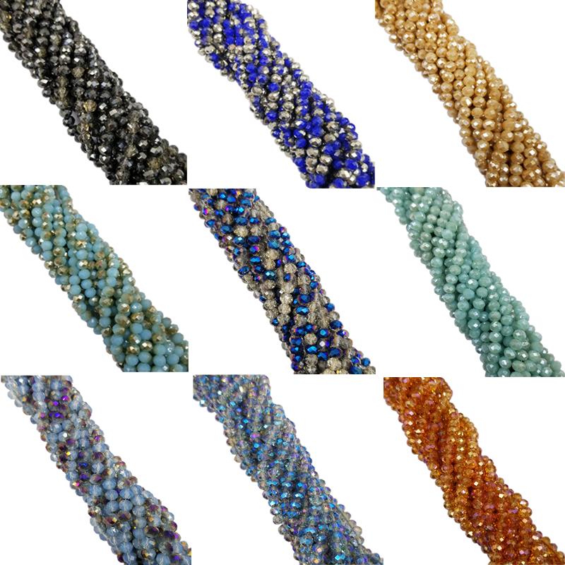 6mm Glass Flat Beads AB Color DIY Jewelry Accessories Bracelet Necklace Making Material Wholesale