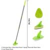 3 In 1 Long Handle Tile Scrubber Cleaning Brush Triangle Sponge Glass Wiper 180° Rotatable Retractable Bathroom Floor Cleaning