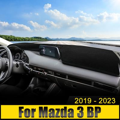 Para Mazda 3 BP 2019 2020 2024 2024 2024 Cubierta de Salpicadero de Coche Evitar Luz Almohadilla Parasol Anti-UV Alfombras Alfombrilla Antideslizante Accesorios