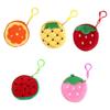 Watermelon Fruit Coin Bag With Hook 8CM Coin Pouch Keychain Pluhs Coin Purse  Put The Key/Coin