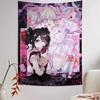 VIKAMA Cyber Yandere Girl Wandteppich Y2K Ästhetisches Design Perfekt für Kawaii Dekoration Schlafzimmer Wandgestaltung und Fotokulisse