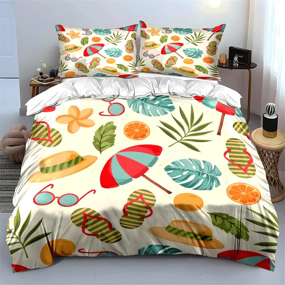 Beach Essentials Set For Summer Exquisite Three-Piece Bedding Set Gift For Kids And Adults