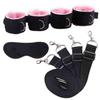 Sex Toys For Woman Men BDSM Bondage Set Under Bed Erotic Restraint Handcuffs & Ankle Cuffs & Eye Mask Adults Games for Couples