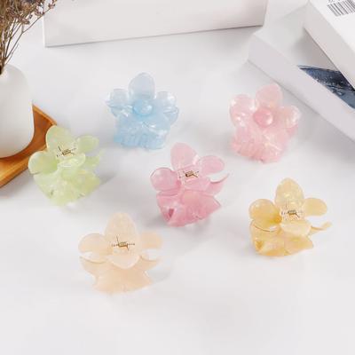 Hair Claw Flower Shape Back Head Hair Clip Anti-slip Teeth Strong Grip Shower Hair Clamp Versatile Use Hair Accessory