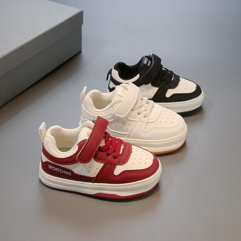 Korean-style Girls' Sneakers, Children's White Shoes, Spring Boys' Kindergarten Walking Shoes, Non-slip Functional Shoes