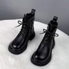 Thick Soled Short Boots for Women New Autumn and Winter Round Toe Single Boots with Plush and Thickened Short Boots