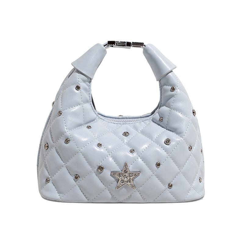 Crossbody Bag Women's 2025 New Trendy Fashion Diamond Bucket Bag Versatile Shoulder Chain Backpack