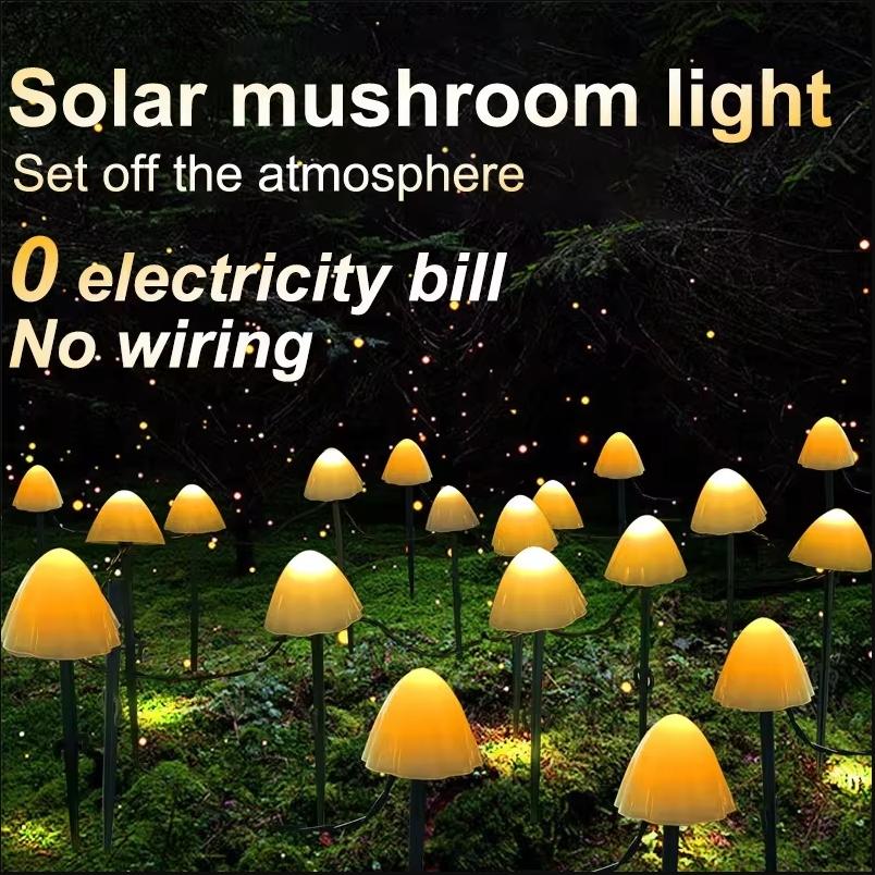 

Outdoor Garden LED Solar Lights Mushroom Waterproof Landscape String Lights Yard Garden Patio Wedding Christmas Decoratio