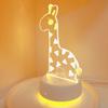 USB-betriebenes 3D-Giraffen-Nachtlicht – Warmweiß, perfekt für die Schlafzimmerdekoration, Partys, Geburtstage und als Weihnachtsgeschenk.
