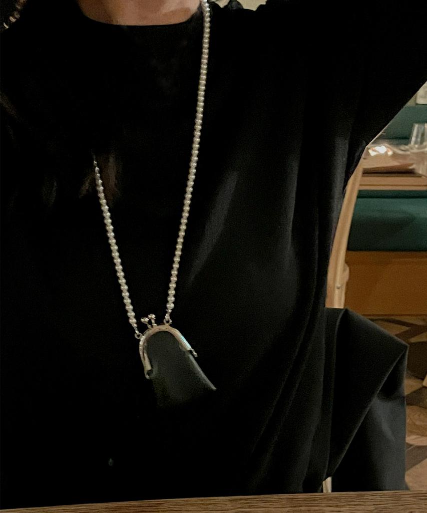 Ourthings Ring Purse Pearl Necklace
