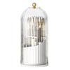 Large Capacity Makeup Brush Holder With Lid 360° Rotating Eyebrow Pencil Storage Box  Office