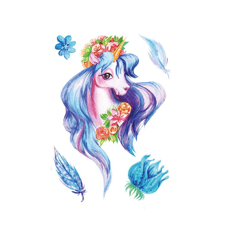 Elch Tattoo Aufkleber Schöne Frau Aquarell Wind Amazon Set Wasser Transfer Sexy Blume Arm Wasserdichter Tattoo Aufkleber