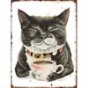 Vintage Bear In Retro Clothing Metal Tin Sign Wall Decor 20x30cm