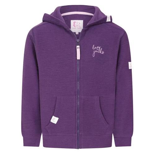 Lazy Jacks Girls Textured Full Zip Hoodie