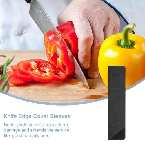 Uxcell Knife Edge Guard, 5.9"x1.4" ABS Knife Cover Sleeve, Knife Case, Blade Protection Cover, Universal Knife Sheath for Home Kitchen Knives